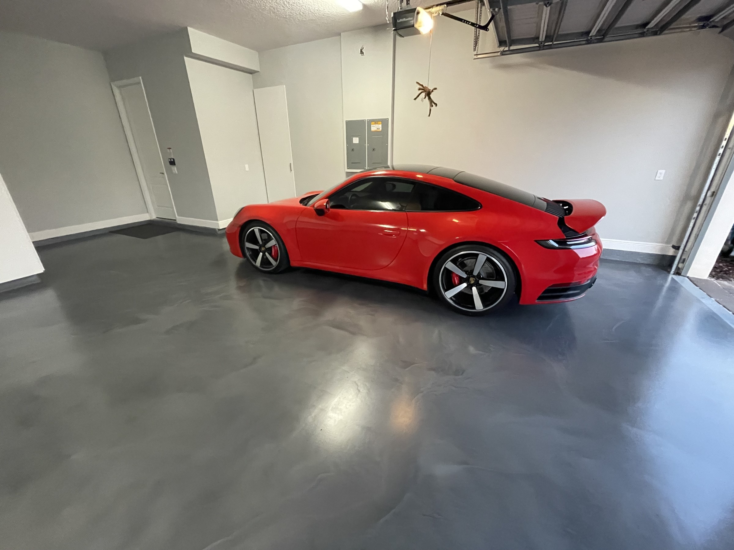 Custom metallic epoxy garage floor coating in Jacksonville FL